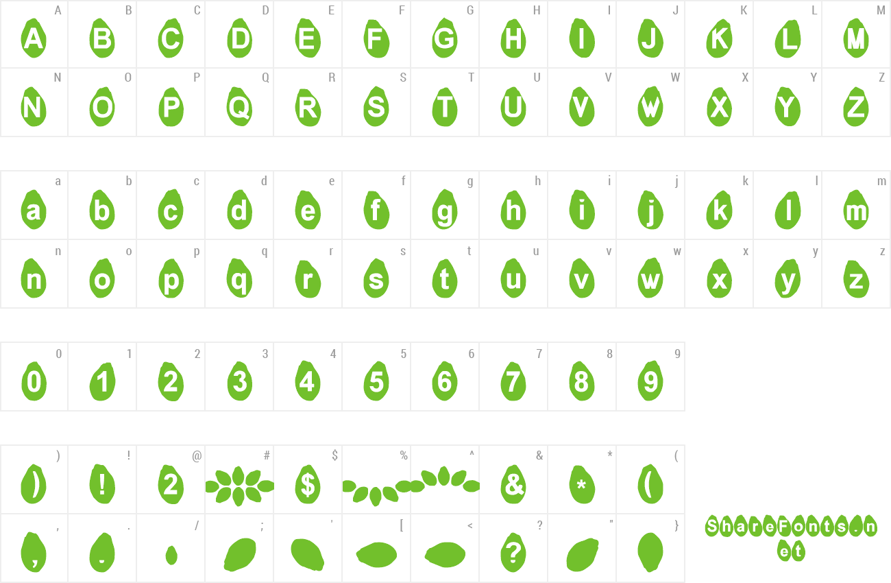 Font MelonSeeds preview
